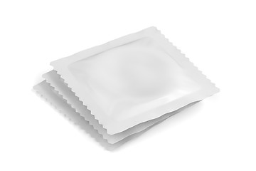 Image showing Blank sachets for condom packagings