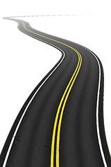 Image showing a winding road on a white background