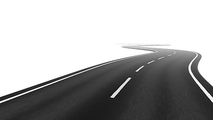 Image showing a winding road on a white background