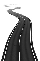 Image showing a winding road on a white background