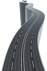 Image showing a winding road high and risky