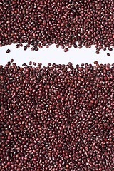 Image showing Adzuki beans (azuki, aduki, red mung beans). Background