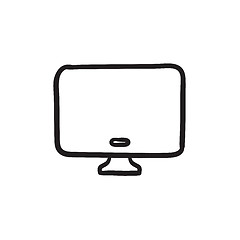 Image showing Monitor sketch icon.