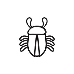 Image showing Computer bug sketch icon.