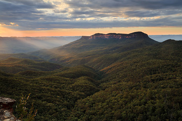 Image showing Blue Mouintains Australia with Mount Solitary scenic view