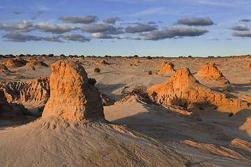 Image showing Mounds in the desert landscape outback Australia