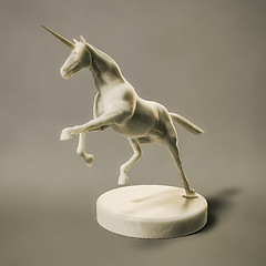 Image showing a beautyful marble unicorn figure