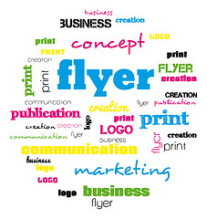 Image showing a tag word cloud for flyer and logo design