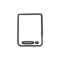 Image showing Touch screen tablet sketch icon.