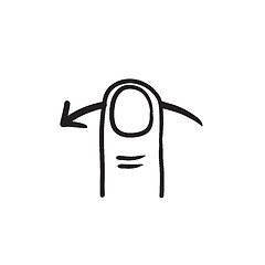 Image showing Touch screen gesture sketch icon.