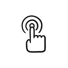 Image showing Touch screen gesture sketch icon.