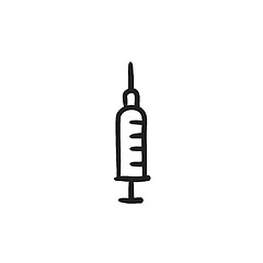 Image showing Syringe sketch icon.