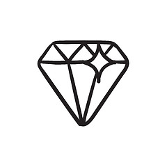 Image showing Diamond sketch icon.