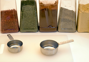 Image showing Spices and Cutting Board