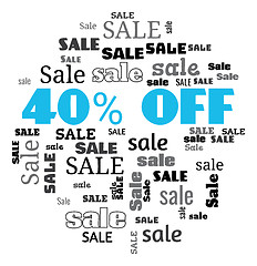 Image showing a 40 percent sale text cloud