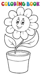 Image showing Coloring book flower topic 5