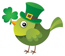 Image showing St Patricks Day theme with bird image 1