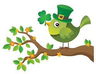 Image showing St Patricks Day theme with bird image 2