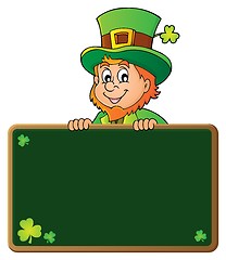 Image showing Leprechaun holding greenboard 1