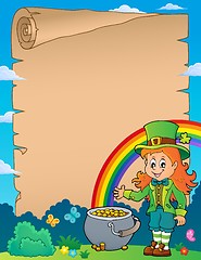 Image showing Leprechaun girl theme parchment 1