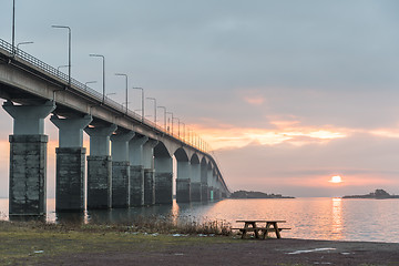 Image showing Morning by the bridge