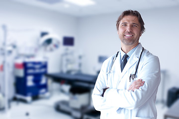 Image showing Senior doctor in hospital room