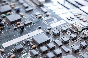 Image showing Close up of electronic circuit board.