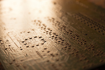 Image showing Close up of electronic circuit board.
