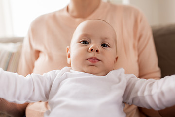 Image showing close up of mother with little baby boy at home