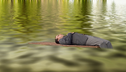 Image showing Dreaming Businessman