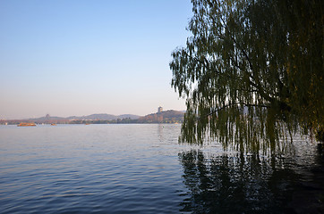 Image showing Landscape of West lake in Hangzhou, China