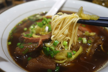 Image showing Beef noodle soup