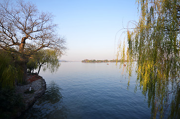 Image showing Landscape of West lake in Hangzhou, China