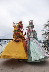 Image showing Disguised Couple - Annecy Venetian Carnival 2013