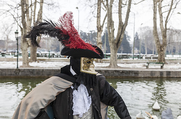 Image showing Disguised Person - Annecy Venetian Carnival 2013