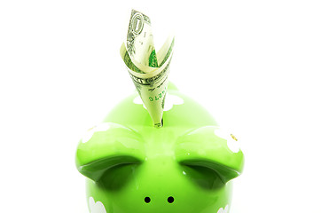 Image showing Piggy bank and money