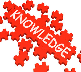 Image showing Knowledge Puzzle Showing Intelligence And Wisdom