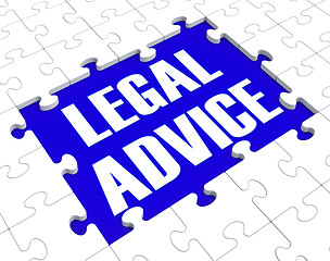 Image showing Legal Advice Puzzle Showing Attorney Counseling