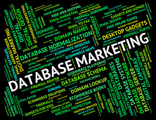 Image showing Database Marketing Indicates Databases Text And Promotion