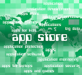 Image showing App Store Represents Retail Sales And Application