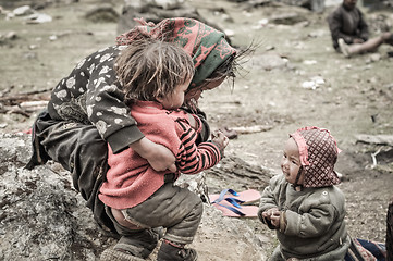Image showing Playing children in Nepal