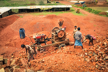 Image showing Brick field in Bangladesh