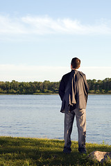 Image showing Businessman at Peace