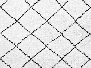 Image showing White rug with simple black lines design