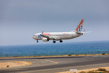 Image showing ARECIFE, SPAIN - APRIL, 16 2017: Boeing 737-800 of  with the reg