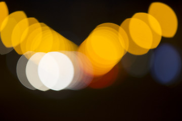 Image showing Colorful bokeh on black background