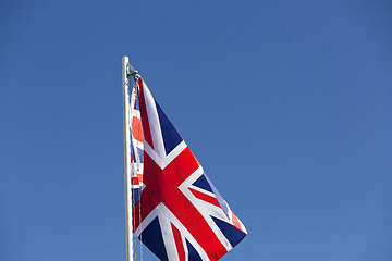 Image showing UK flag on a flagpole