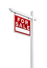 Image showing Left Facing For Sale Real Estate Sign Isolated on a White Backgr