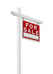 Image showing Right Facing For Sale Real Estate Sign Isolated on a White Backg