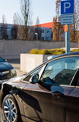 Image showing BMW i electric car being charged